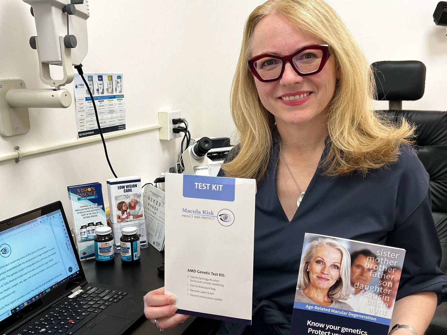 Macula Risk - Home Testing Kit, medical test genetics testing - Dr Ana Juricic - Low Vision Optometrist