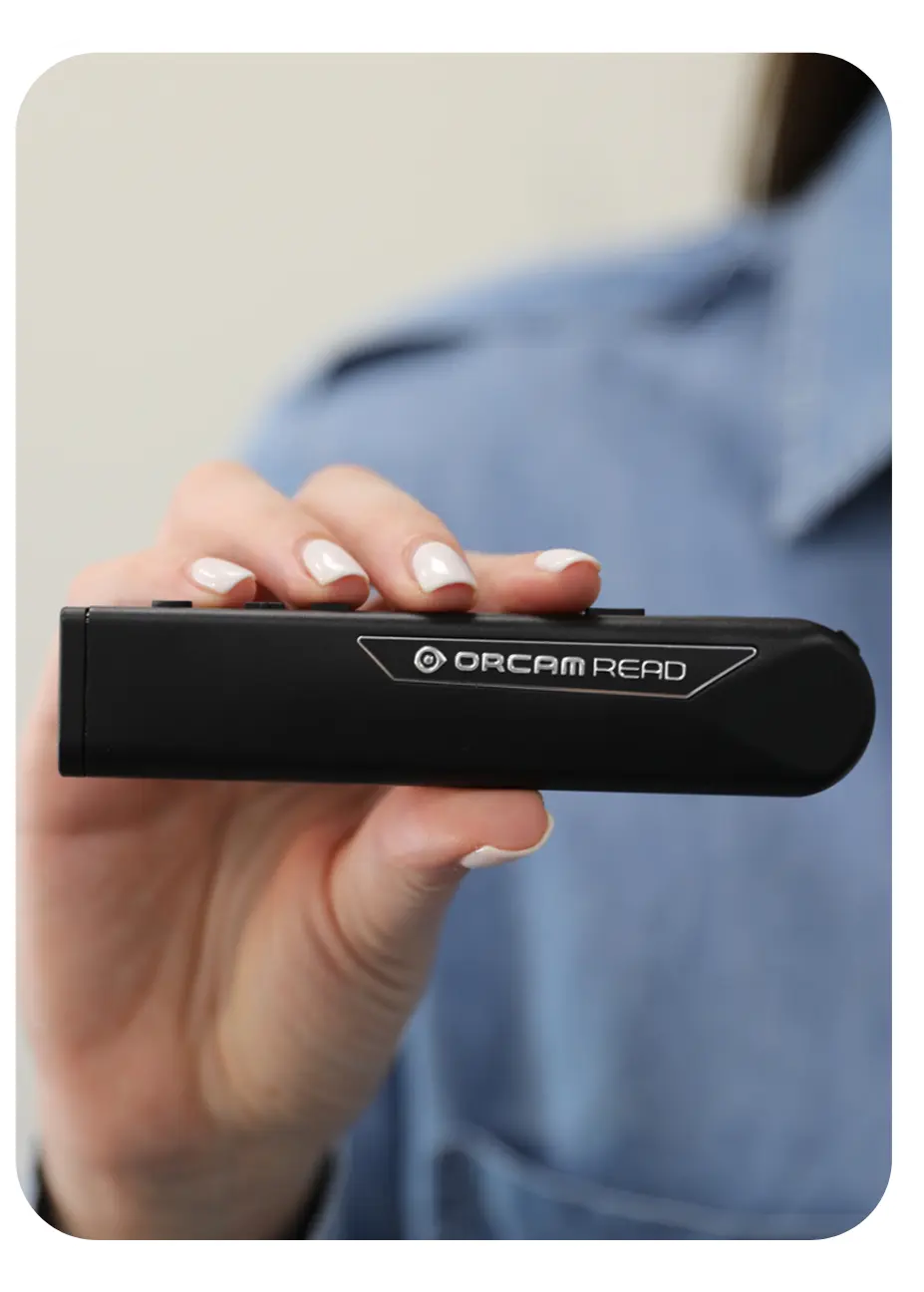 OrCam Device Smart Read Support - Dr Ana Juricic - Low Vision Optometrist