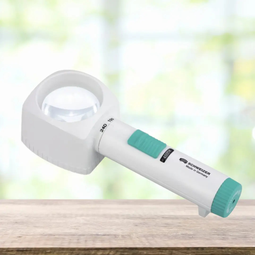 OPTELEC OKOLUX HANDHELD MAGNIFIER 6X (20D), 55mm Magnifier - Dr Ana Juricic - Low Vision Optometrist